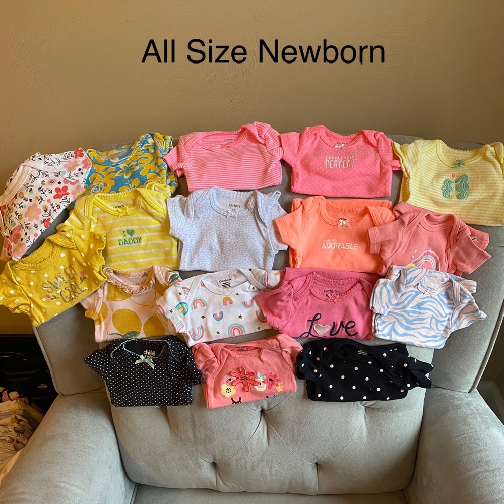17 Newborn Onesie Lot